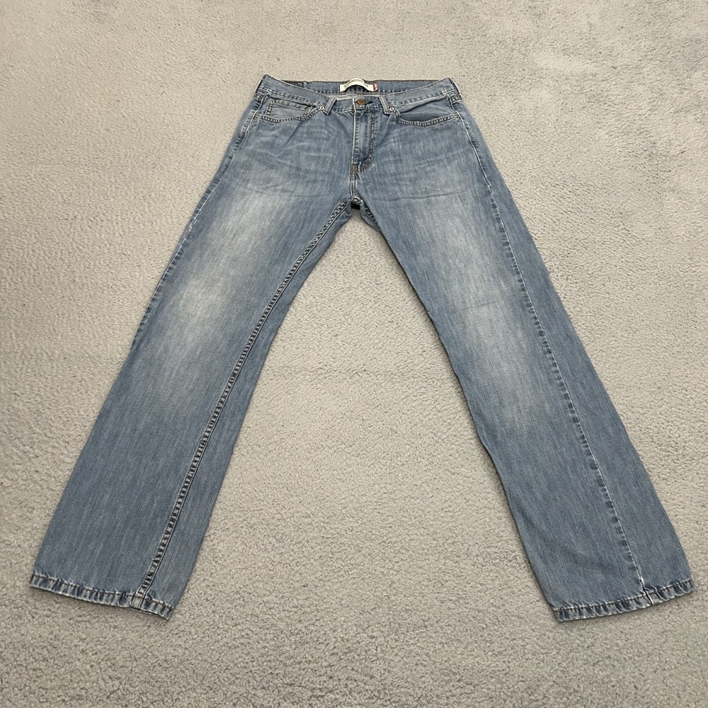 Levis Jeans Mens 32x32 Blue Denim 505 Regular Straight American Work Wear Adult